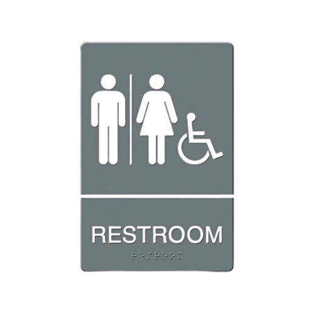 ADA Sign, Restroom/Wheelchair Accessible Tactile