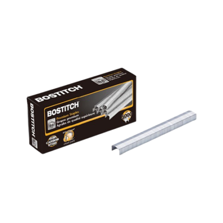 B8 PowerCrown Premium Staples, 0.25" Leg, 0.5" Crown, Steel, 5,000/Box