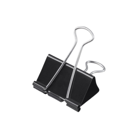 Binder Clip Zip-Seal Bag Value Pack, Large, Black/Silver, 36/Pack
