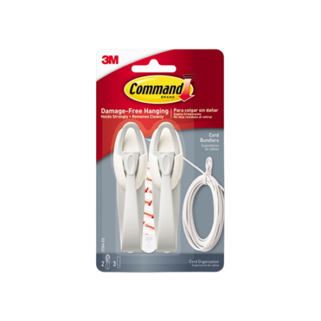 Cable Bundler, White, 2/Pack