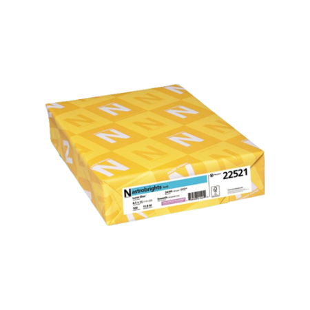 Color Paper, 24 lb Bond Weight, 8.5 x 11, Lunar Blue, 500 Sheets/Ream
