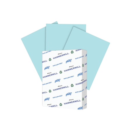 Colors Print Paper, 20 lb Bond Weight, 8.5 x 11, Blue, 500/Ream