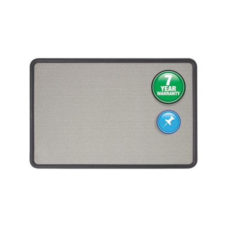 Contour Fabric Bulletin Board, 36" x 24", Gray Surface