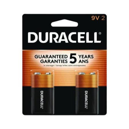 CopperTop Alkaline 9V Batteries, 2/Pack