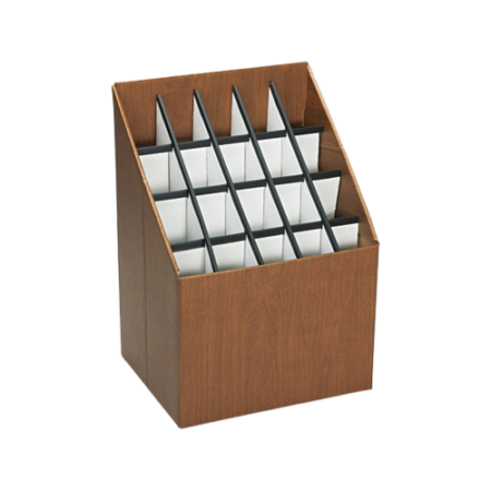 Corrugated Roll Files, 20 Compartments, 15w x 12d x 22h, Woodgrain