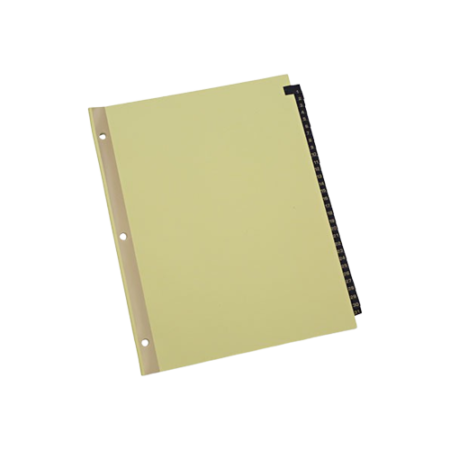 Deluxe Preprinted Simulated Leather Tab Dividers with Gold