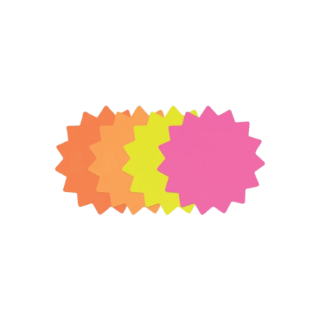 Die Cut Paper Signs, 4" Round, Assorted Colors, Pack of 60 Each