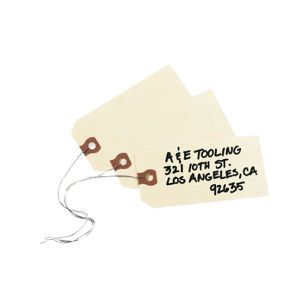Double Wired Shipping Tags, 11.5 pt Stock, 4.25 x 2.13, Manila, 1,000/Box