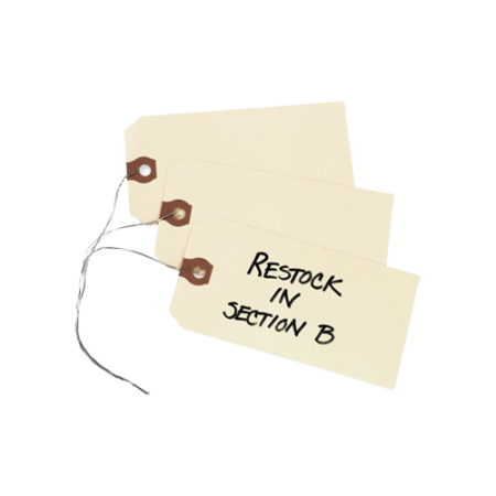 Double Wired Shipping Tags, 11.5 pt Stock, 4.75 x 2.38, Manila, 1,000/Box