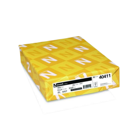 Exact Index Card Stock, 94 Bright, 110-lb Index Weight, 8.5 x 11, White