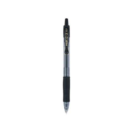 G2 Premium Gel Pen, Retractable, Fine 0.7 mm, Black Ink, Smoke/Black