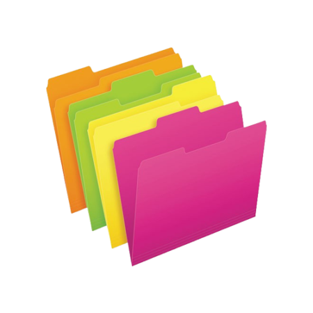 Glow File Folders, Letter Size