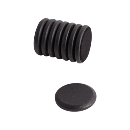 High Energy Magnets, Circles, 1.25" Diameter, Black, 8/Pack