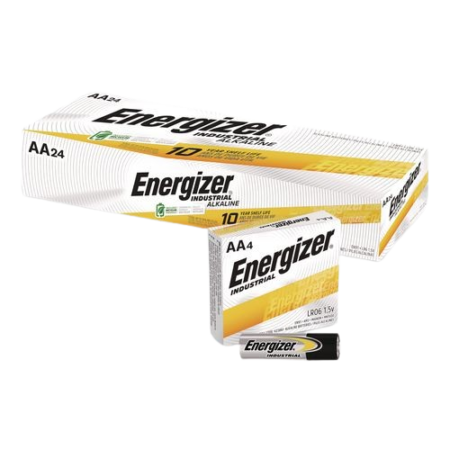 Industrial Alkaline AA Batteries, 1.5 V, 4/Pack