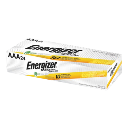 Industrial Alkaline AAA Batteries, 1.5 V, 24/Box