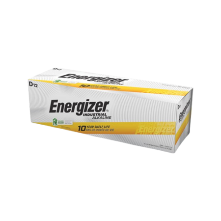 Industrial Alkaline D Batteries, 1.5 V, 12/Box