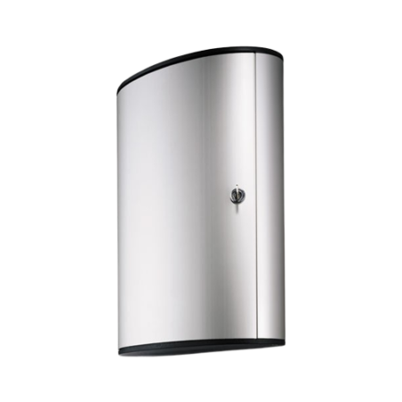 Locking Key Cabinet, 72-Key, Brushed Aluminum, Silver