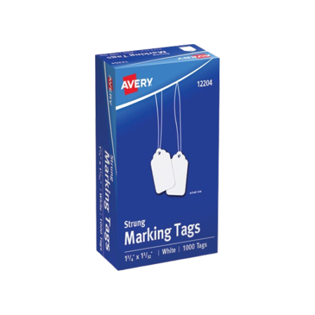 Medium-Weight White Marking Tags, 1.75 x 1.09, 1,000/Box
