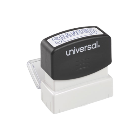 Message Stamp, SCANNED, Pre-Inked One-Color, Blue