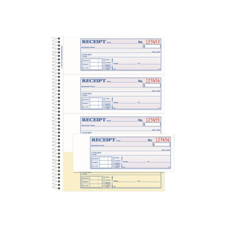 Multipart Money/Rent Receipt Book, Two-Part