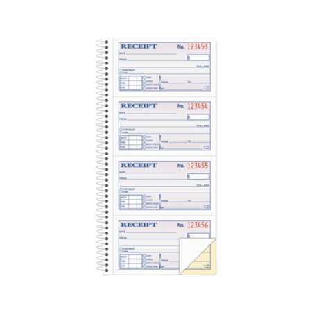 Multipart Money/Rent Receipt Book, Two-Part Carbonless