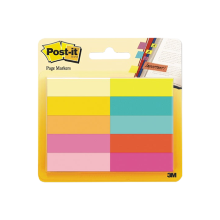 Page Flag Markers, Assorted Bright Colors, 10 Pads