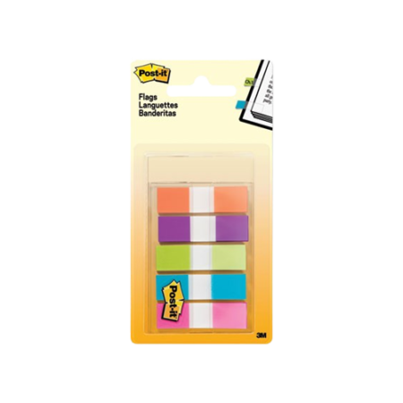 Page Flags in Portable Dispenser, Assorted Brights
