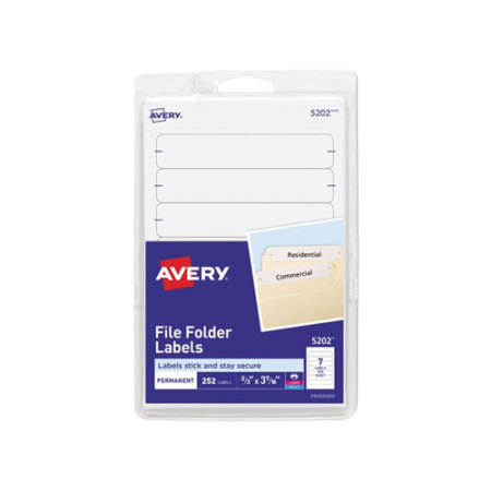 Printable 4" x 6" - Permanent File Folder Labels