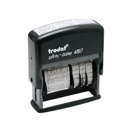 Printy Economy 12-Message Date Stamp, Self-Inking