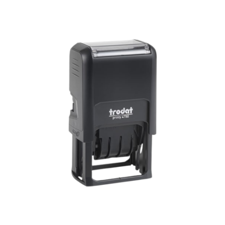 Printy Economy Date Stamp, Self-Inking, 1.63" x 1", Blue/Red