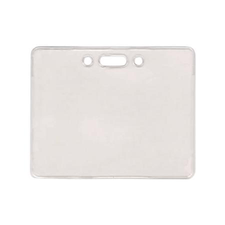 Proximity ID Badge Holders, Horizontal, Clear 3.75" x 3" Holder