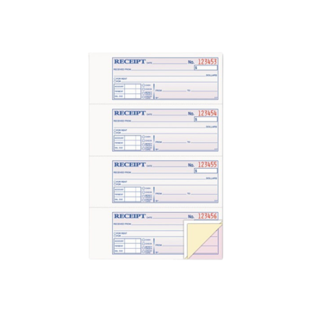 Receipt Book, Three-Part Carbonless