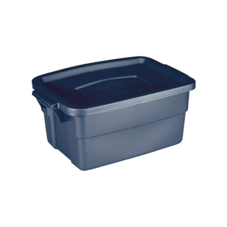 Roughneck Storage Box, 3 gal, Dark Indigo Metallic
