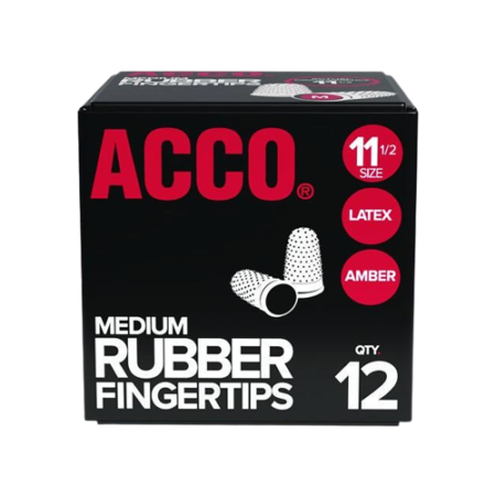 Rubber Finger Tips, 11 1/2 (Medium), Amber, Dozen