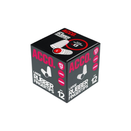 Rubber Finger Tips, 13 (Large), Amber, Dozen