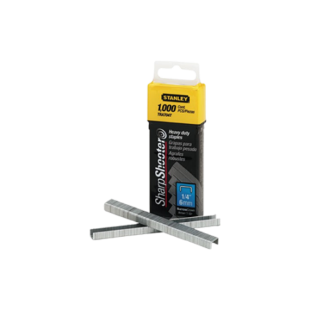 SharpShooter Heavy-Duty Tacker Staples, 0.25" Leg, 0.5" Crown, Steel