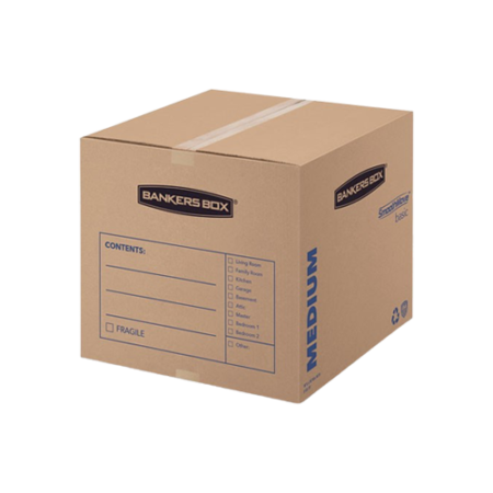 SmoothMove Basic Moving Boxes, Regular Slotted Container (RSC)