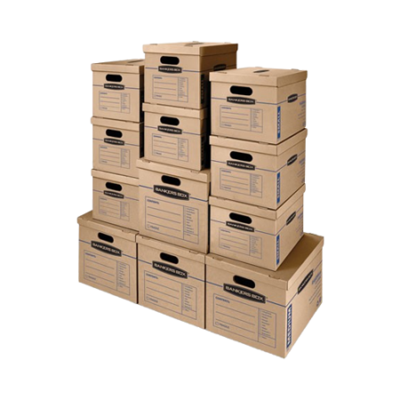 SmoothMove Classic Moving/Storage Box Kit, Half Slotted Container