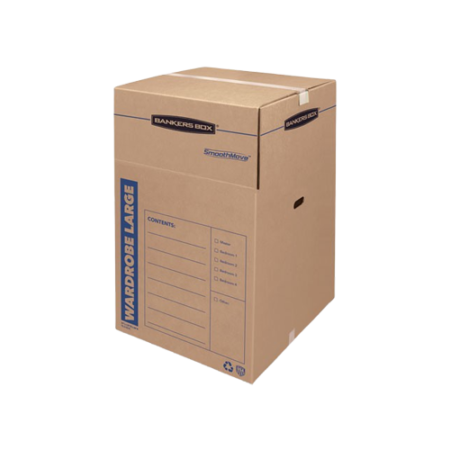 SmoothMove Wardrobe Box, Regular Slotted Container (RSC), 24" x ?