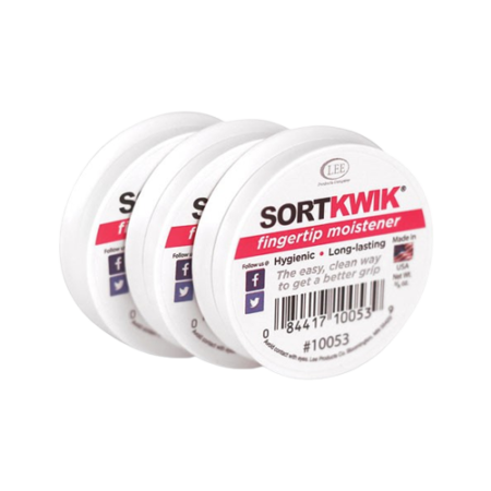 Sortkwik Fingertip Moisteners, 0.38 oz, Pink, 3/Pack