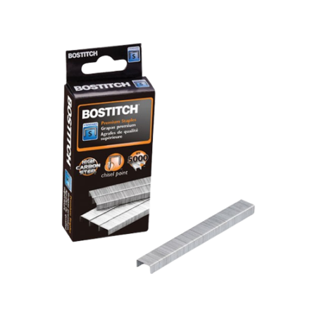 Standard Staples, 0.25" Leg, 0.5" Crown, Steel, 5,000/Box