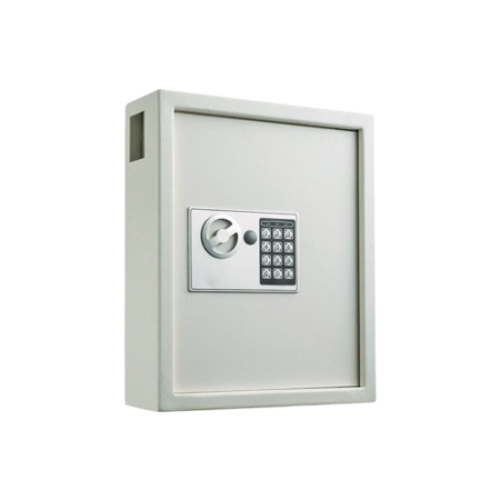 Steel Digital Lock Key Cabinet, 40-Key, 13 x 4 x 14.3, Stainless Steel