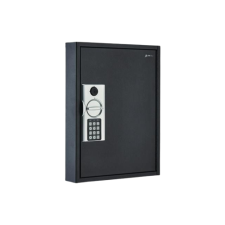 Steel Digital Lock Key Cabinet, 40-Key, 13 x 4 x 14.3, Stainless Steel