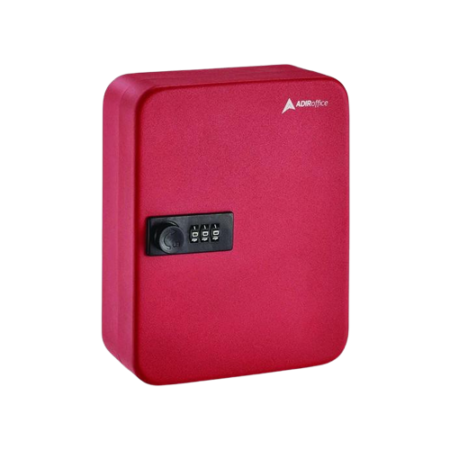 Steel Heavy-Duty Key Cabinet with Combination Lock, 30-Key, 6.4 x 3 x 8