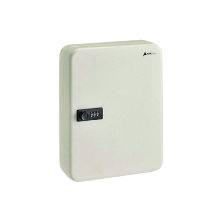 Steel Heavy-Duty Key Cabinet with Combination Lock, 30-Key, 6.4 x 3 x 8