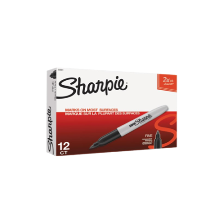 Super Permanent Marker, Fine Bullet Tip, Black, Dozen