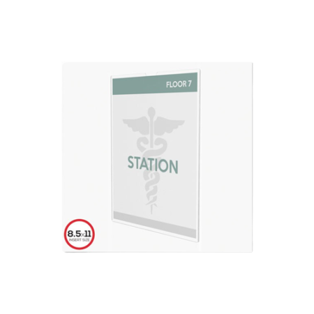 Superior Image Cubicle Sign Holder, 8.5 x 11 Insert, Clear