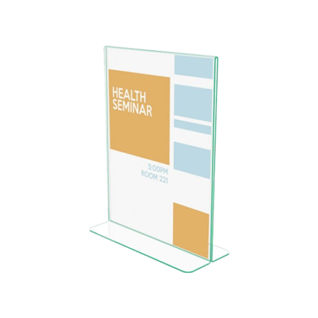 Superior Image Premium Green Edge Sign Holders, 8.5 x 11 Insert