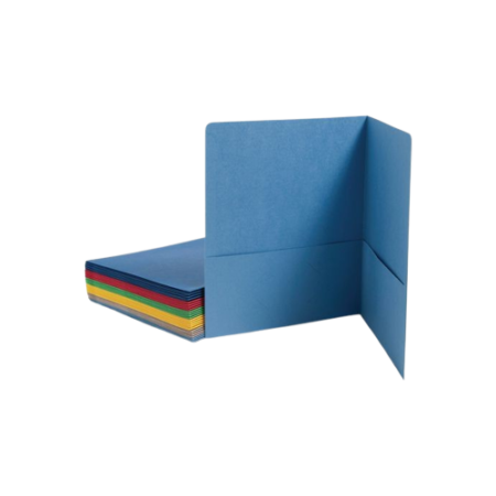Twin-Pocket Folder, Blue, 25/Box