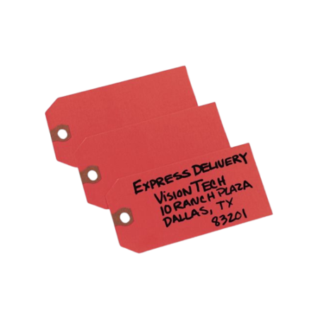 Unstrung Shipping Tags, 11.5 pt.Stock, 4.75 x 2.38, Red, 1,000/Box